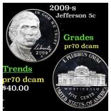 2009-s Proof Jefferson Nickel 5c Grades GEM++ Proo