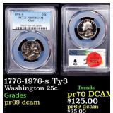 1776-1976-s Ty3 Proof Washington Quarter 25c pr69