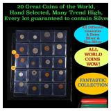 20 Great Coins of the World, hand selected, many t