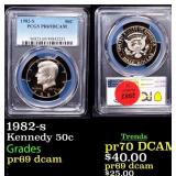 1982-s Proof Kennedy Half Dollar 50c pr69 dcam PCG