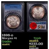 PCGS 1898-o Morgan Dollar 1 Graded ms64 By PCGS