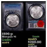 PCGS 1896-p Morgan Dollar 1 Graded ms64 By PCGS