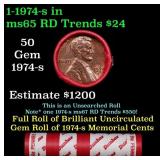 BU Shotgun Lincoln 1c roll, 1974-s 50 pcs Dunbar W