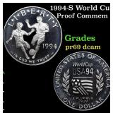 1994-S World Cup Proof Modern Commem Dollar 1 Grad