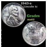 1943-s Lincoln Cent 1c Grades Select Unc