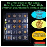 20 Great Coins of the World, hand selected, many t