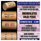 "Unc Peace Exceptional," x20 coin Covered End Roll