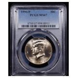 1996-p Kennedy Half Dollar 50c ms67 PCGS