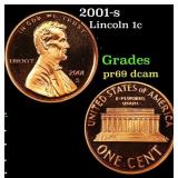 2001-s Proof Lincoln Cent 1c Grades GEM++ Proof De