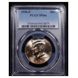 1996-p Kennedy Half Dollar 50c ms66 PCGS