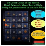 20 Great Coins of the World, hand selected, many t