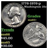 1776-1976-p Washington Quarter 25c Grades GEM+ Unc
