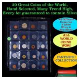 20 Great Coins of the World, hand selected, many t