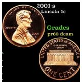 2001-s Proof Lincoln Cent 1c Grades GEM++ Proof De