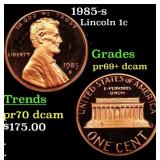 1985-s Proof Lincoln Cent 1c Grades GEM++ Proof De