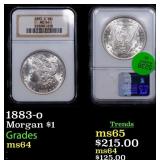NGC 1883-o Morgan Dollar 1 Graded ms64 By NGC