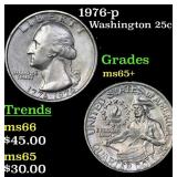 1976-p Washington Quarter 25c Grades GEM+ Unc