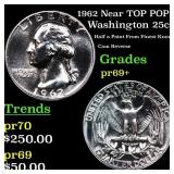 1962 Proof Washington Quarter Near TOP POP! 25c Gr