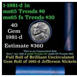 BU Shotgun Jefferson 5c roll, 1981-d 40 pcs Bell T