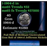 BU Shotgun Jefferson 5c roll, 1989-d 40 pcs Bell T