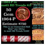 BU Shotgun Lincoln 1c roll, 1964-p 50 pcs Dunbar W