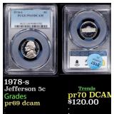 1978-s Proof Jefferson Nickel 5c pr69 dcam PCGS