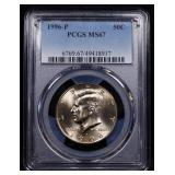 1996-p Kennedy Half Dollar 50c ms67 PCGS