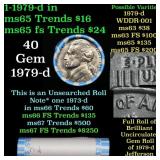 BU Shotgun Jefferson 5c roll, 1979-d 40 pcs Bell T