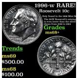 1996-w Roosevelt Dime RARE! 10c Grades Gem++ Unc