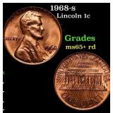 1968-s Lincoln Cent 1c Grades Gem+ Unc RD