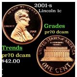 2001-s Proof Lincoln Cent 1c Grades GEM++ Proof De