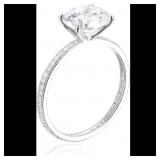 Decadence Sterling Silver Round Cut Engagement RIn