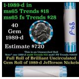 BU Shotgun Jefferson 5c roll, 1989-d 40 pcs Bell T