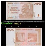 2007-2008 Zimbabwe (ZWR 3rd Dollar) 20,000 Dollars