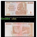 2007-2008 Zimbabwe (ZWR 3rd Dollar) 20,000 Dollars