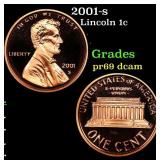 2001-s Proof Lincoln Cent 1c Grades GEM++ Proof De
