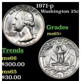 1971-p Washington Quarter 25c Grades GEM+ Unc