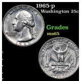 1965-p Washington Quarter 25c Grades GEM Unc