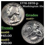 1776-1976-p Washington Quarter 25c Grades GEM+ Unc