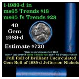 BU Shotgun Jefferson 5c roll, 1989-d 40 pcs Bell T