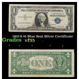 1957A $1 Blue Seal Silver Certificate Grades vf++