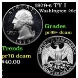 1979-s TY I Proof Washington Quarter 25c Grades GE