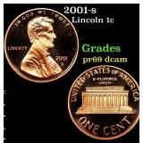 2001-s Proof Lincoln Cent 1c Grades GEM++ Proof De