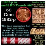 BU Shotgun Lincoln 1c roll, 1982-p 50 pcs Dunbar W