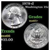 1978-d Washington Quarter 25c Grades GEM+ Unc