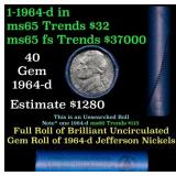 BU Shotgun Jefferson 5c roll, 1989-d 40 pcs Bell T