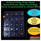 20 Great Coins of the World, hand selected, many t