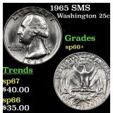 1965 SMS Washington Quarter 25c Grades sp66+