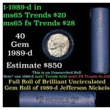 BU Shotgun Jefferson 5c roll, 1989-d 40 pcs Bell T