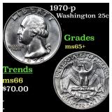 1970-p Washington Quarter 25c Grades GEM+ Unc